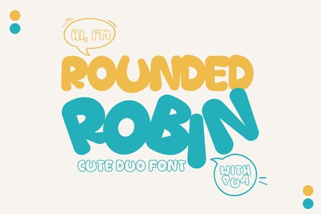 Rounded Robin - Cute and Girly Font Duo - Fonts