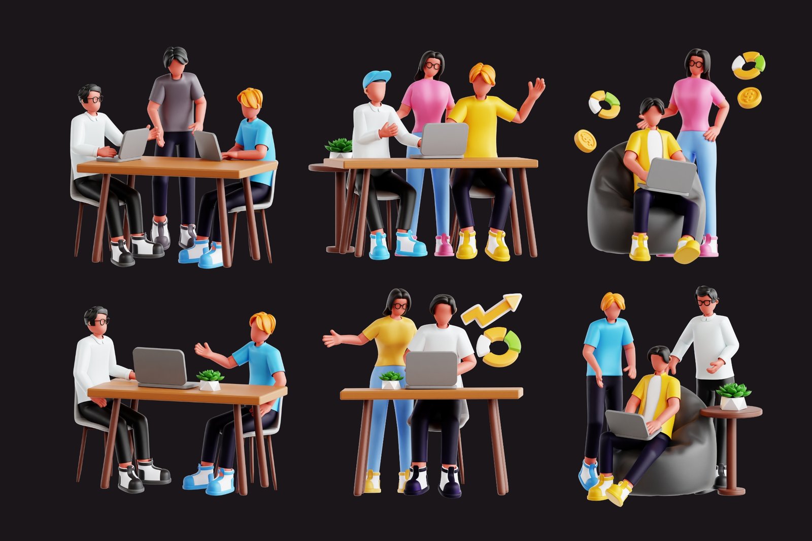 Business Disscussion 3d Illustration