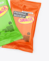 Two Glossy Snack Packages Mockup