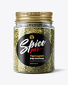 Plastic Jar with Dried Tarragon Mockup