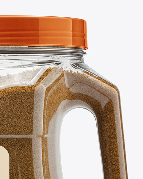 Plastic Jar with Grounded Coriander Mockup
