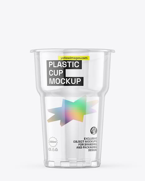 Clear Plastic Cup Mockup
