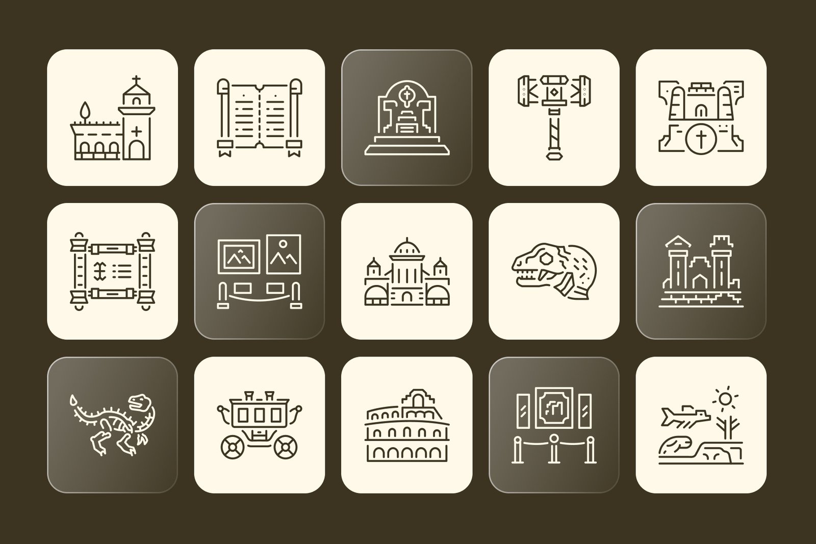 Museum Icon Set
