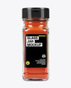 Square Glass Jar with Sweet Paprika Mockup