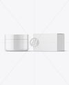 200ml Glossy Cosmetic Jar with Box Mockup
