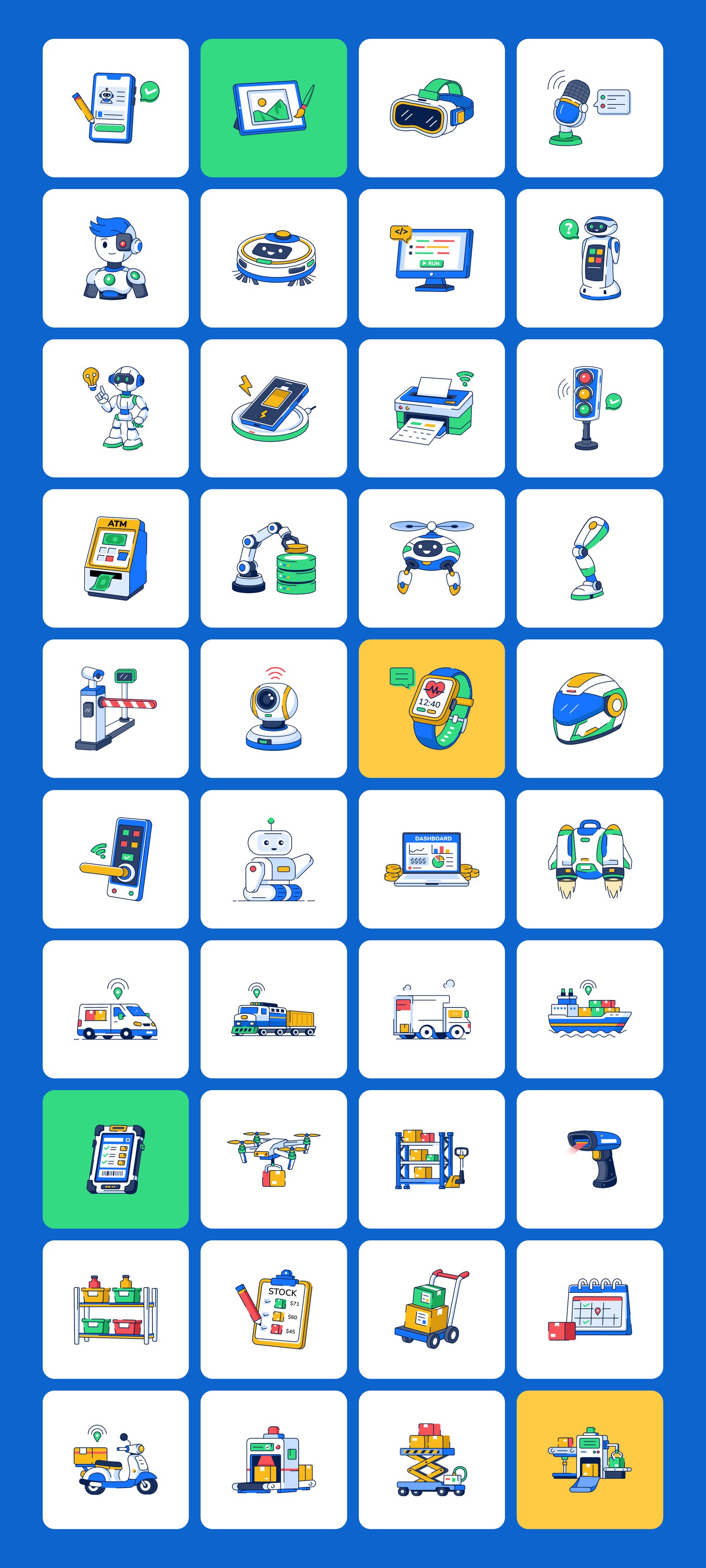 Technology Flat Icons Bundle