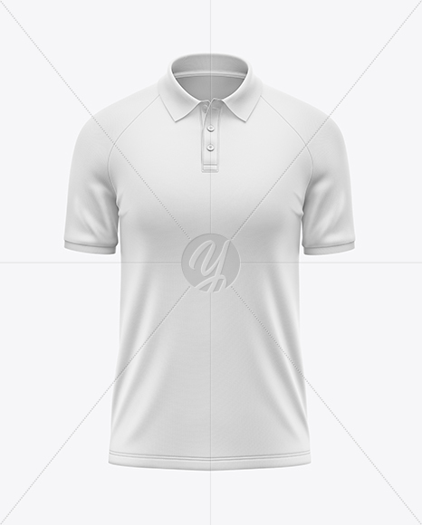 Men's Short Sleeve Raglan Polo Mockup