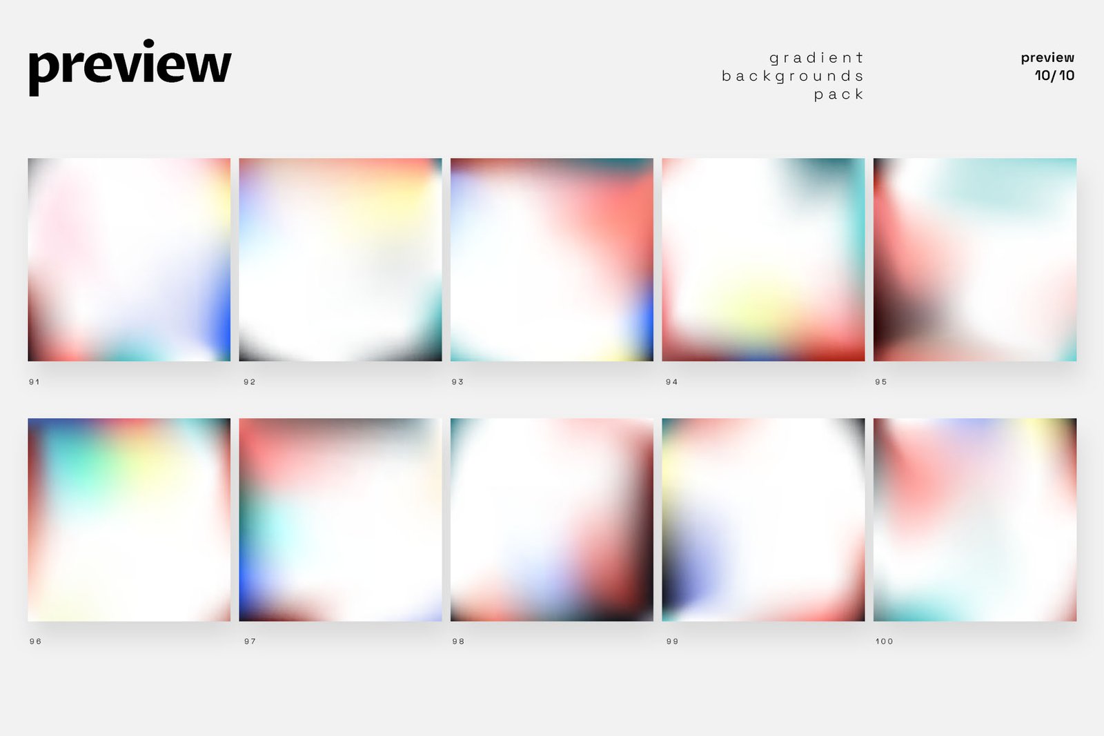 100 Vector Gradients