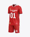 Soccer Kit Mockup - Half Side View