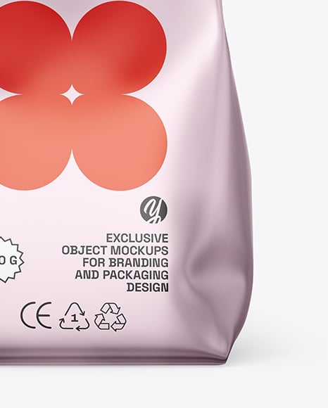 Matte Metallic Package Mockup
