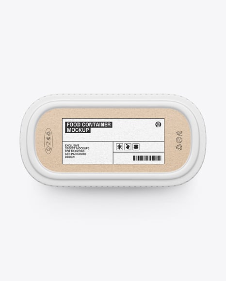 Matte Plastic Container in Kraft Paper Sleeve Mockup