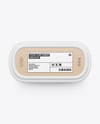 Matte Plastic Container in Kraft Paper Sleeve Mockup