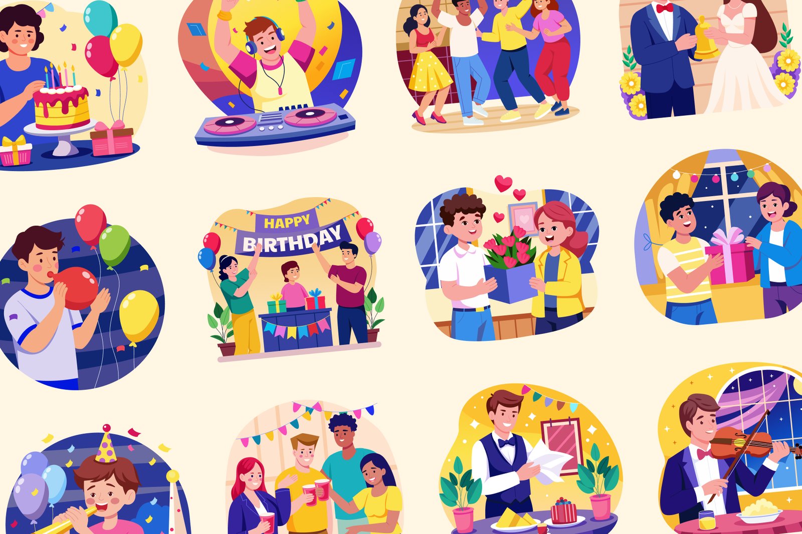 Celebrate Illustrations Art Set
