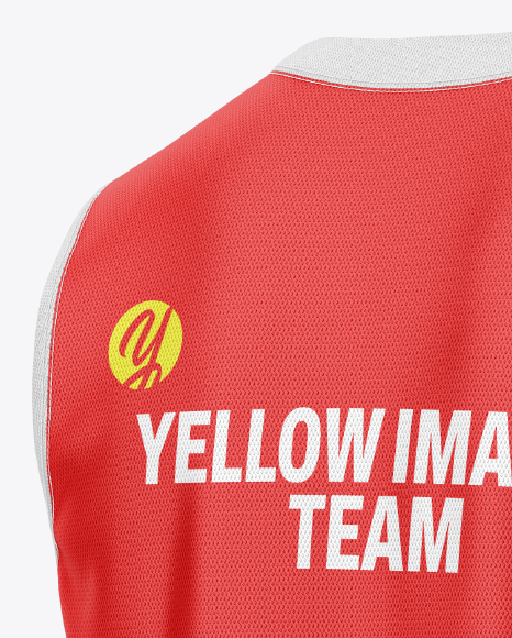Basketball Jersey Mockup - Back Half Side View