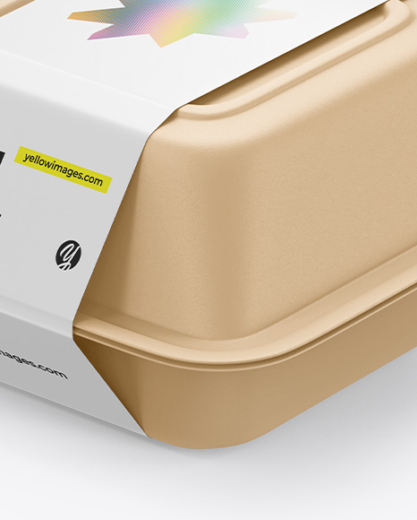 Lunch Box Mockup - Top Side View