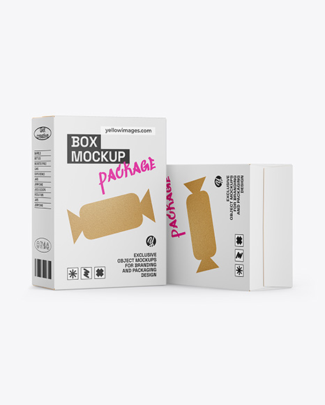 Two Paper Boxes Mockup - Product package mockup