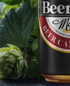 Beer Can Surrounded by Hops Branches Mockup