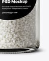 Glass Jar with Coarse Sea Salt Mockup