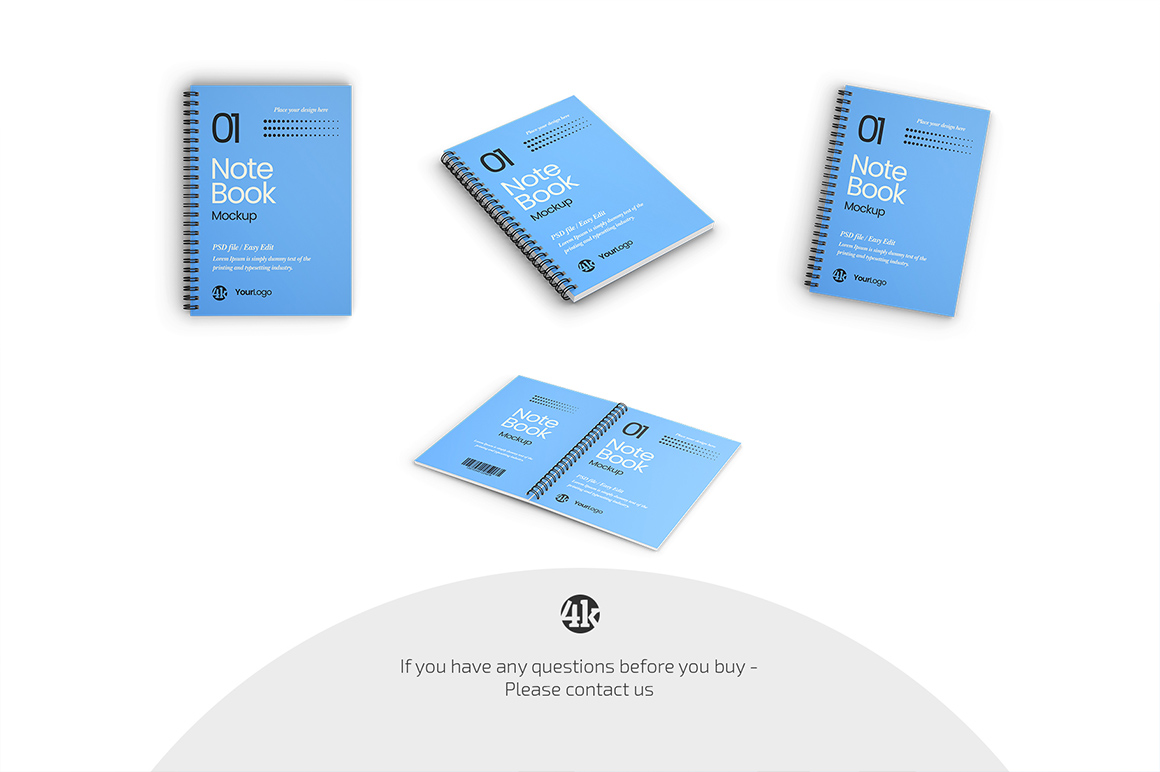 Spiral Notepad Mockup Set