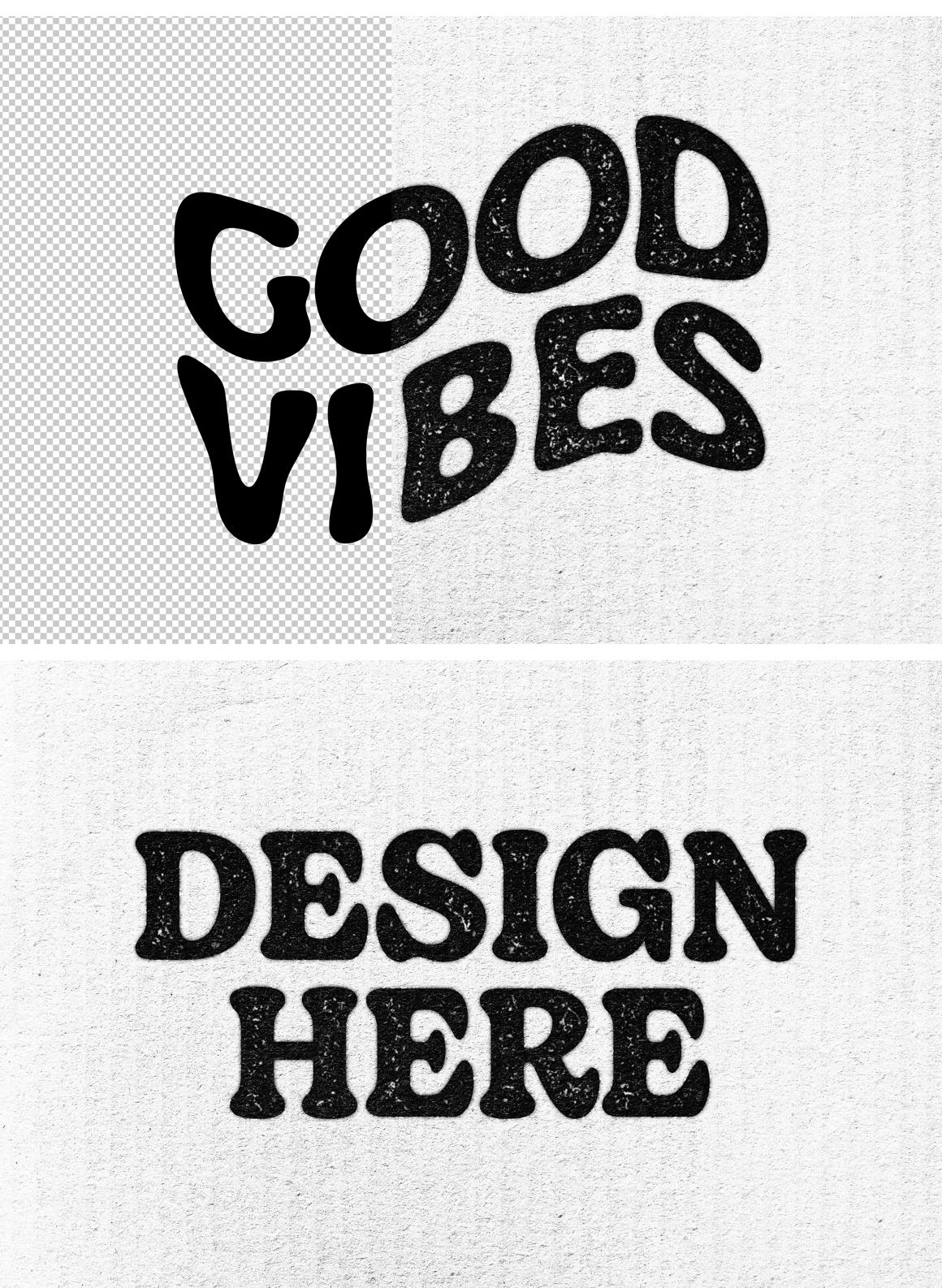 Craft Retro Print Text &amp; Logo Effect