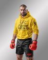 Male UFC Fighter Wearing Hoodie and Shorts Mockup
