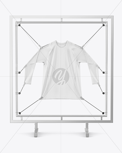 Training Jersey Hanging on a Hooked Frame Mockup