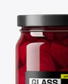 Glass Jar with Pickled Beets Mockup