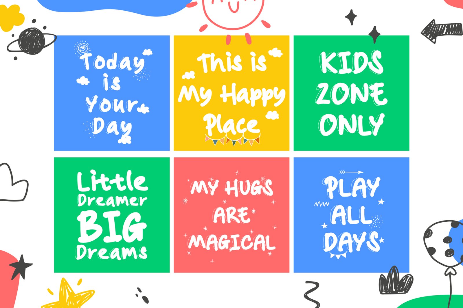 Kido Hand - decorative kids font