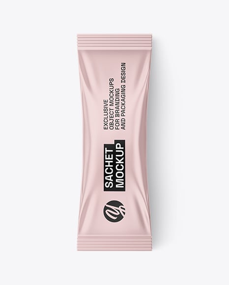 Glossy Sachet Mockup - Stick pack mockup