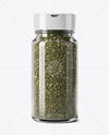 Glass Spice Jar with Dried Basil Mockup