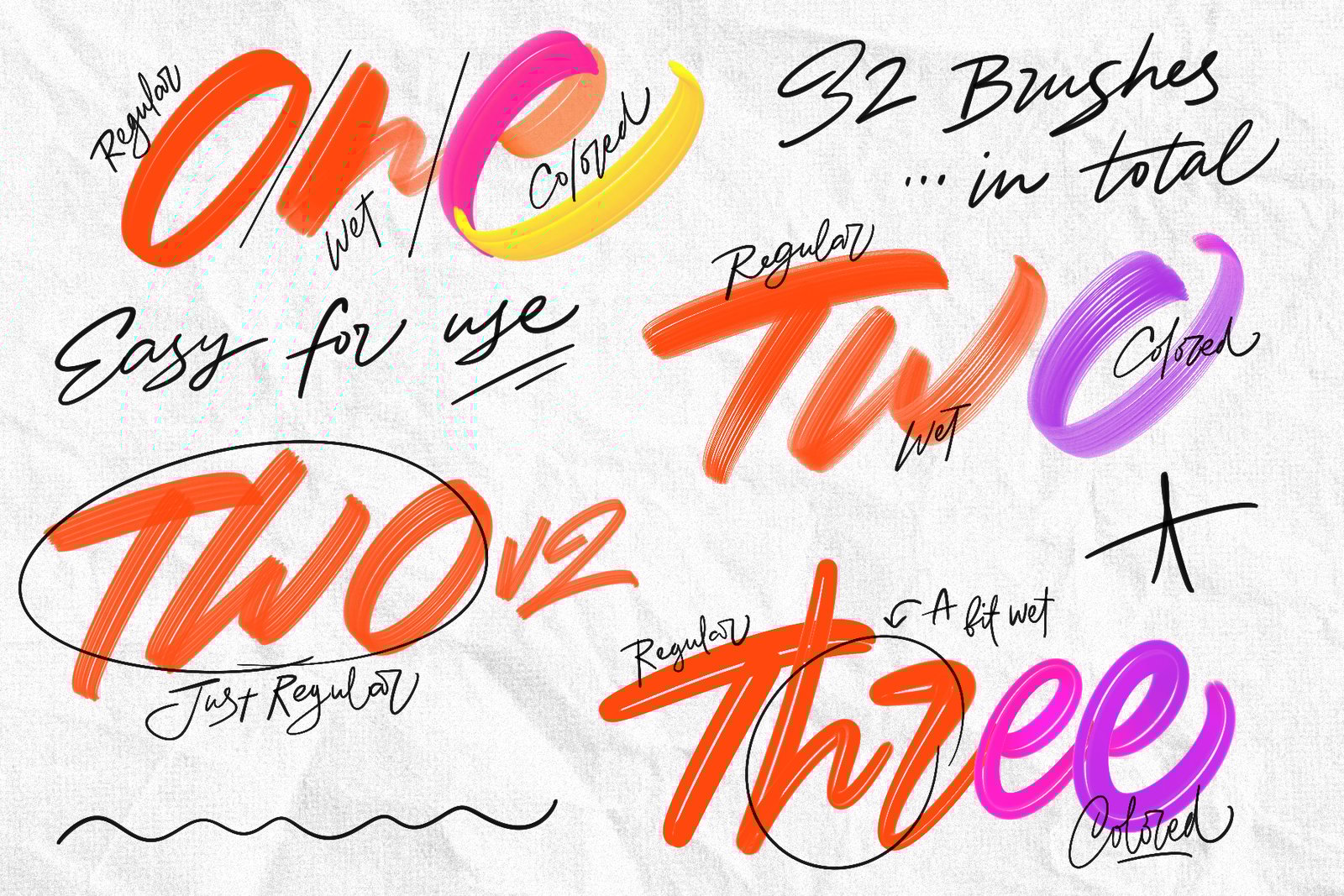Brush pack for Procreate lettering