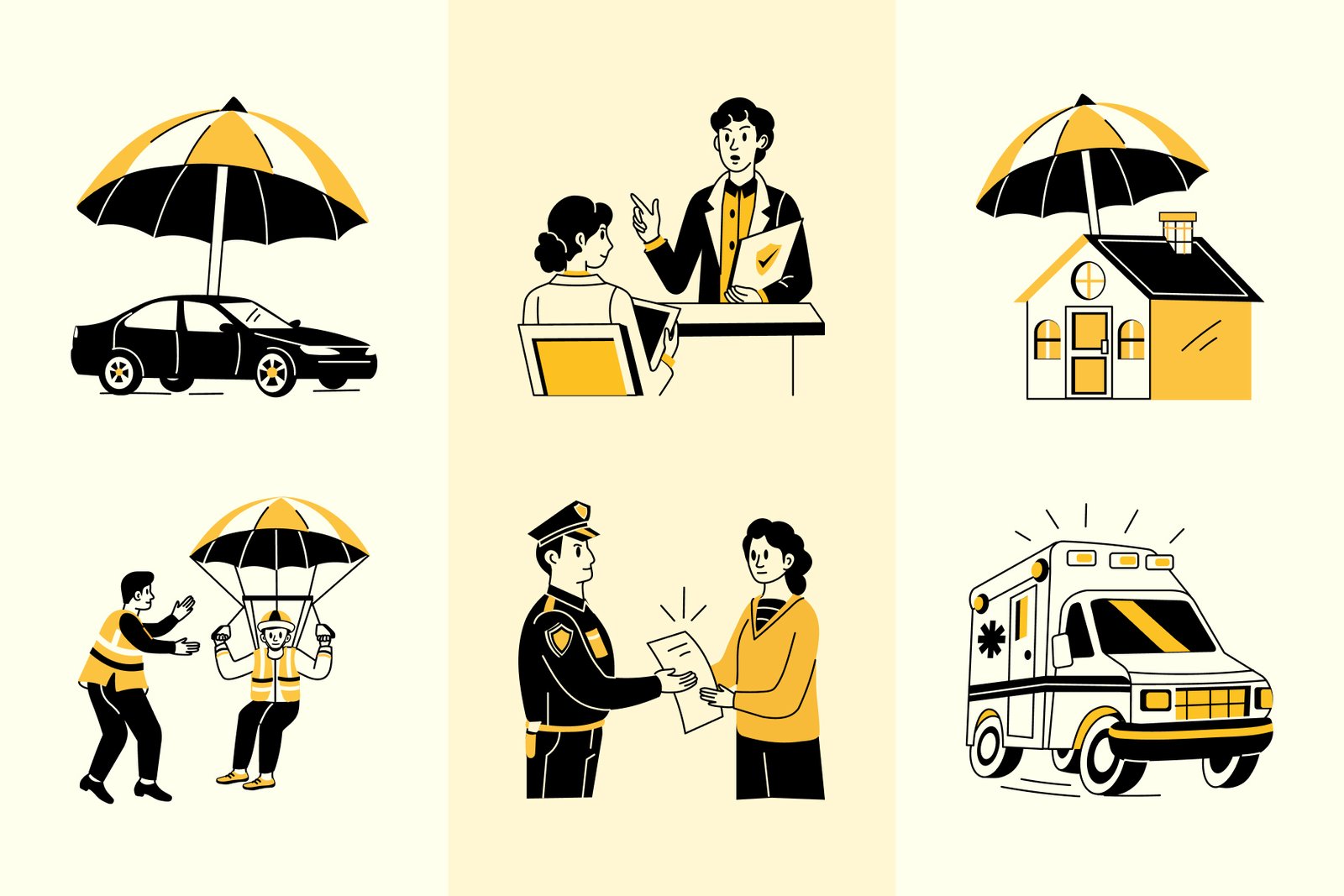 Insurance Drawing Illustration