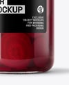 Clear Glass Jar with Pickled Beets Mockup