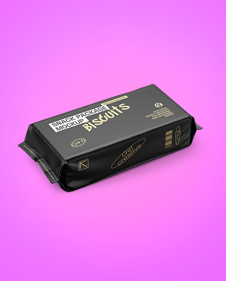 Matte Snack Pack Mockup - Half Side View