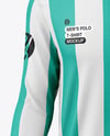 Men's Long Sleeve Polo Shirt Mockup - Front View