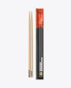 Bamboo Chopsticks with Paper Package Mockup
