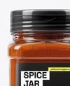 Plastic Square Spice Jar with Smoked Paprika Mockup