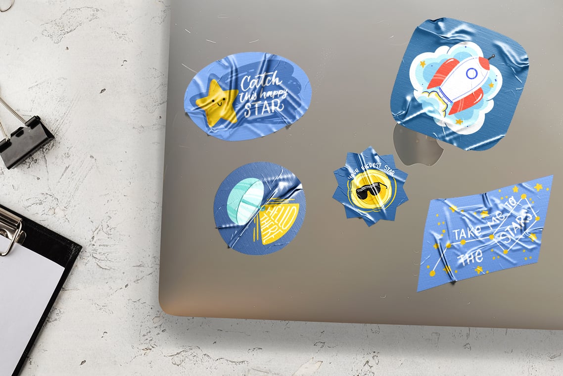 Sticker Mockups Bundle