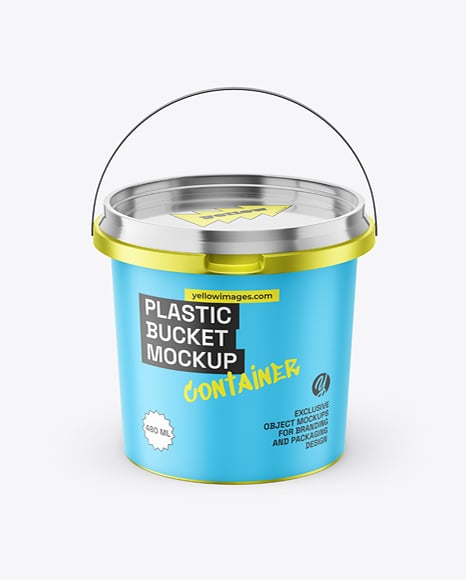 Matte Metallic Bucket Mockup
