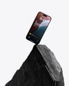 Apple Iphone on the Stone Mockup