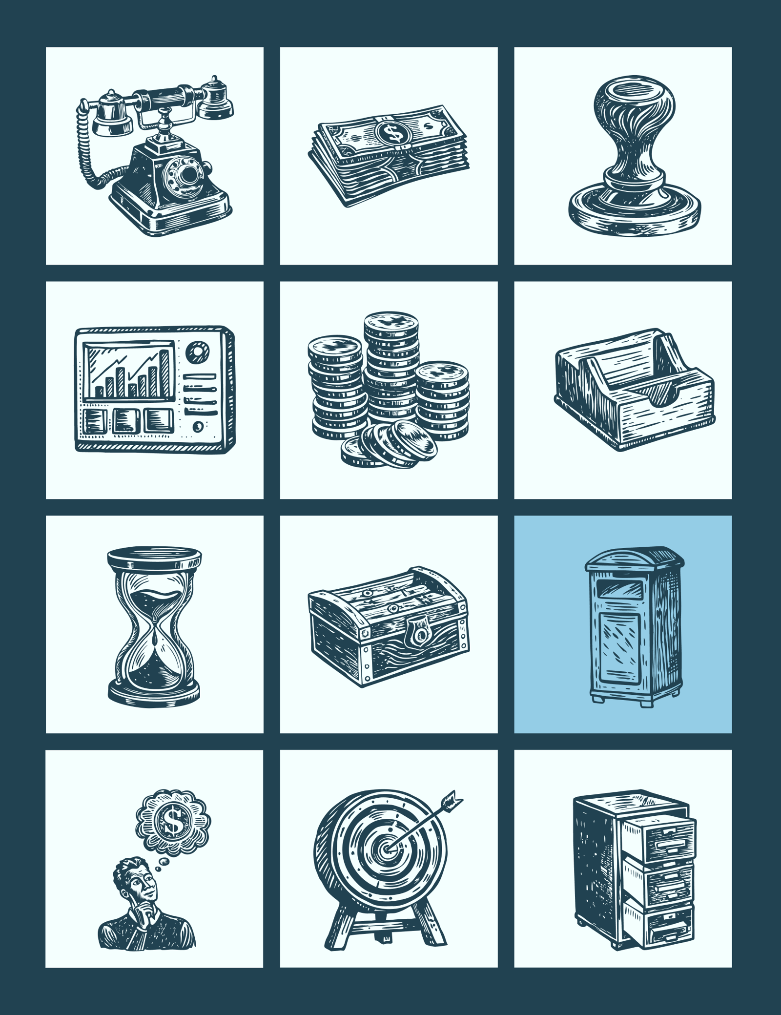 Vintage Business and Banking Icon