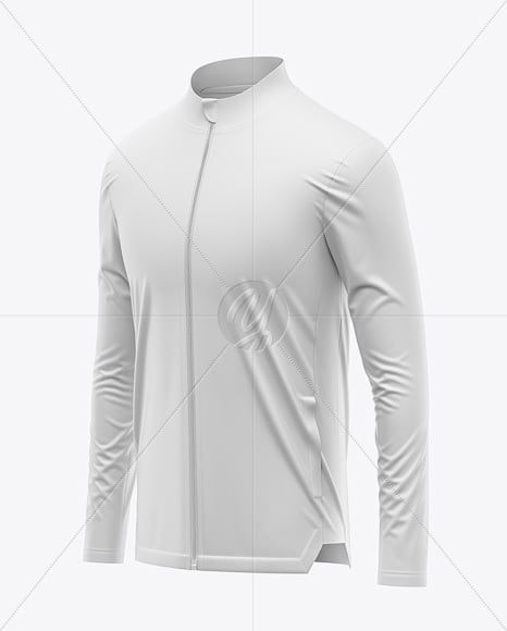 Full-Zip Long Sleeve Jersey Mockup