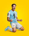 Man Wearing Full Soccer Kit Mockup