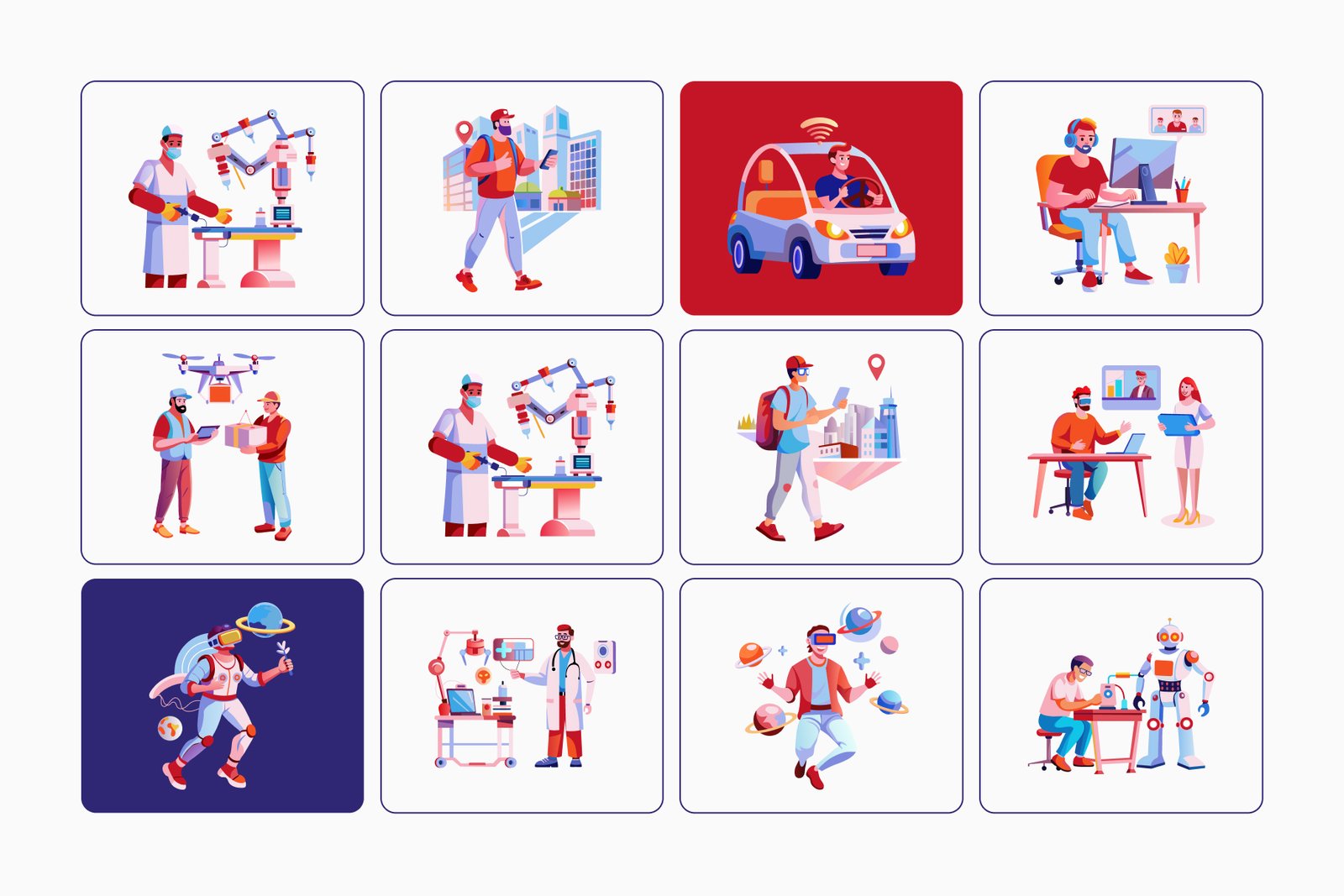 Technology Illustration Set