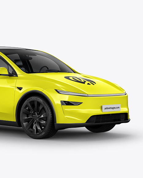 Electric SUV Mockup - Half Side View