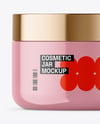 200ml Glossy Cosmetic Jar with Box Mockup