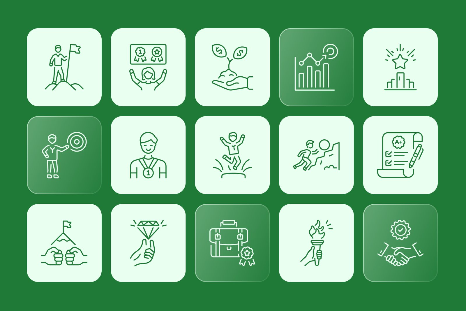 Success Icon Art Set