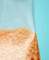 Transparent Package with Lentils Mockup