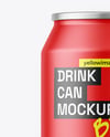 330ml Matte Drink Can Mockup