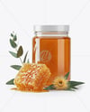 Jar with Eucalyptus Honey Mockup